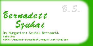 bernadett szuhai business card